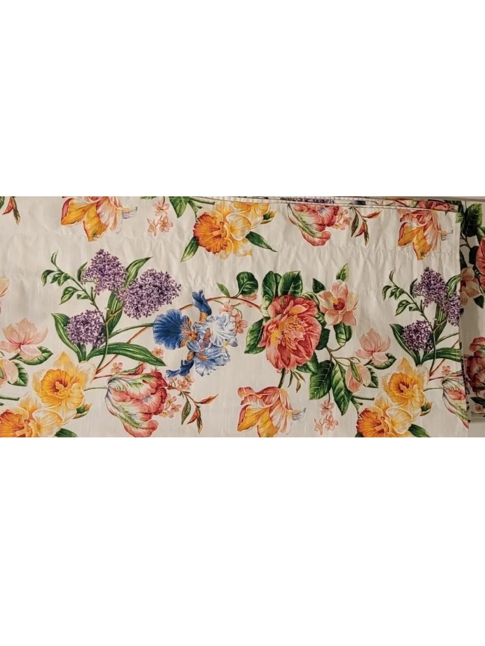 6 Waverly Valances Spring Fling Garden Daffodils Lilac Peonies Irises Six Panels